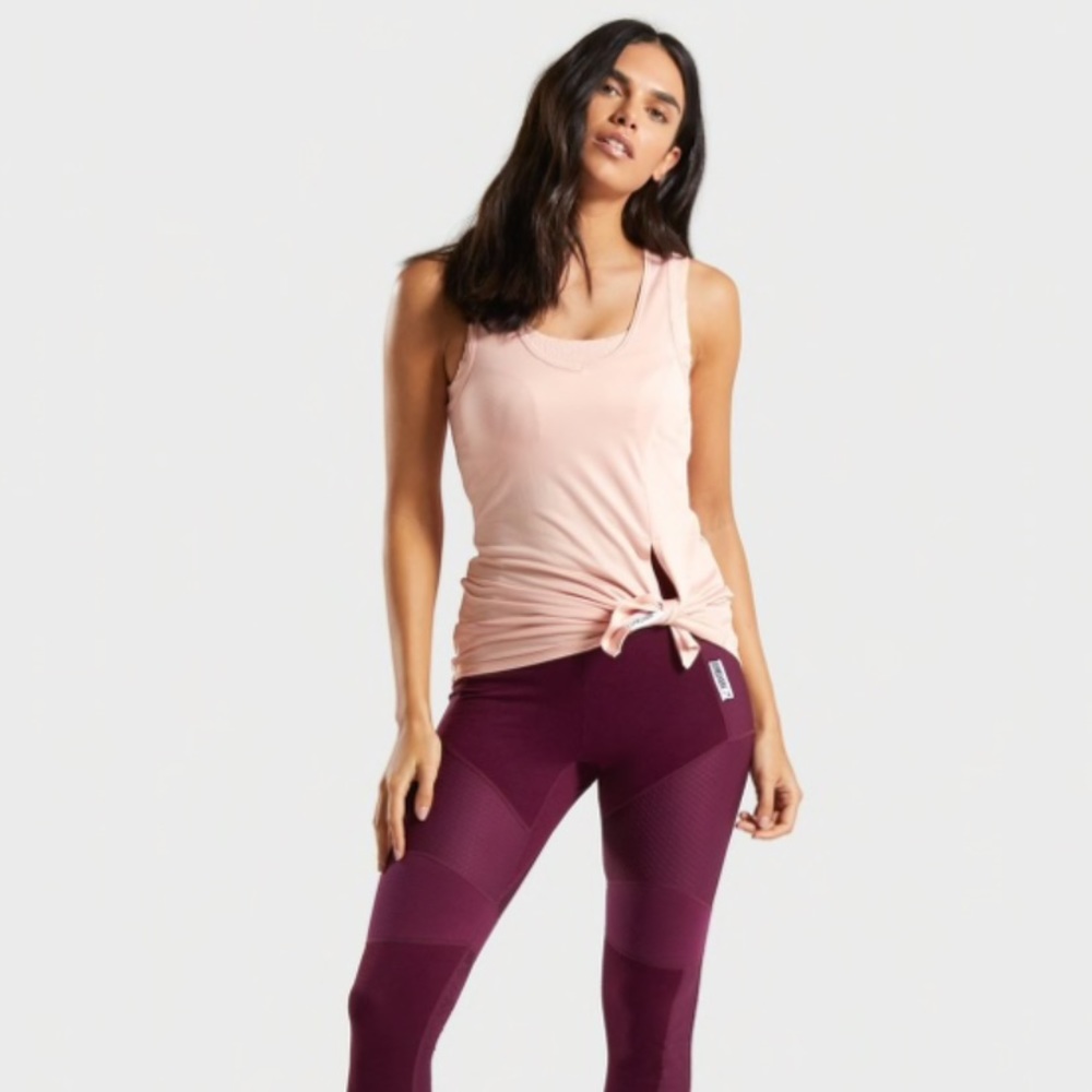 Gymshark peach pink tank top Sz XS